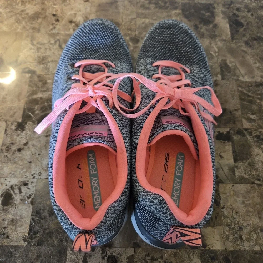 Skechers Women's Flex appeal 2.0 high energy sneakers sz 10 memory foam charcoal